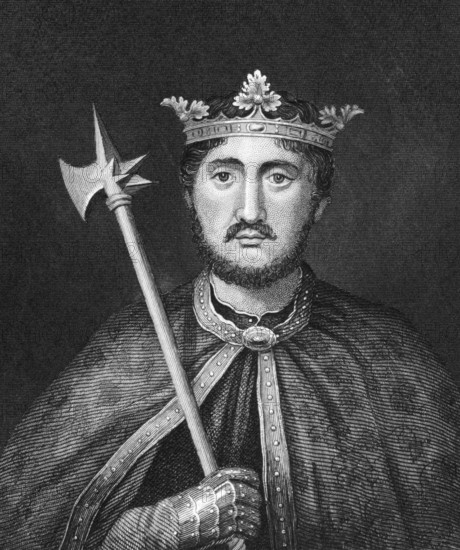 Richard I of England (1157-1199) on engraving from 1830. King of England during 1189-1199.