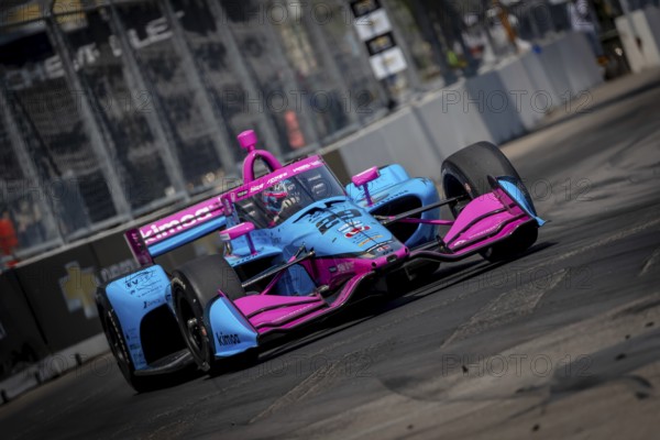 INDYCAR driver, DEVLIN DeFRANCESCO (29) of Toronto, Canada, travels through the turns in his