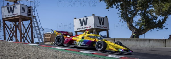 ALEX PALOU (10) of Barcelona, Spain practices for the Firestone Grand Prix of Monterey at