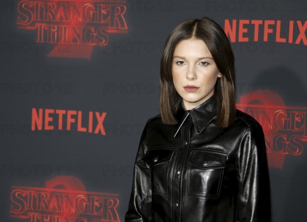 Millie Bobby Brown at the Netflix's season 2 premiere of 'Stranger Things' held at the Regency