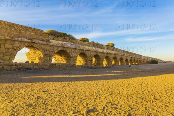 High aqueduct, built under the reign of Herod the Great. Concept of active, ecological and