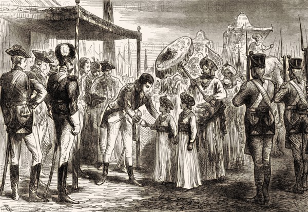 Reception of the hostages of Tipu Sahib, Surrender of Two Sons of Tippoo Sultan, 1792, Third