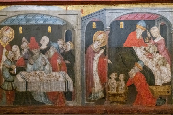 Saint Nicholas altarpiece, Gabriel Moger, 1407-1410, tempera on wood, Roser Vell church, pollensa