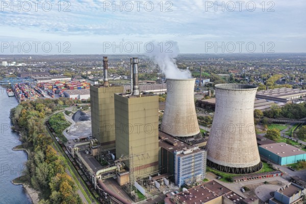 Gas-fired power station in a metallurgical plant in Duisburg, North Rhine-Westphalia, consisting of