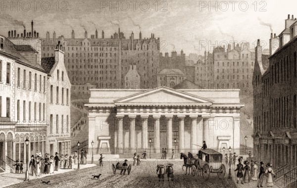 Royal Institution, from Hanover Street, Edinburgh, Scotland, 19th century, from Modern Athens by Th