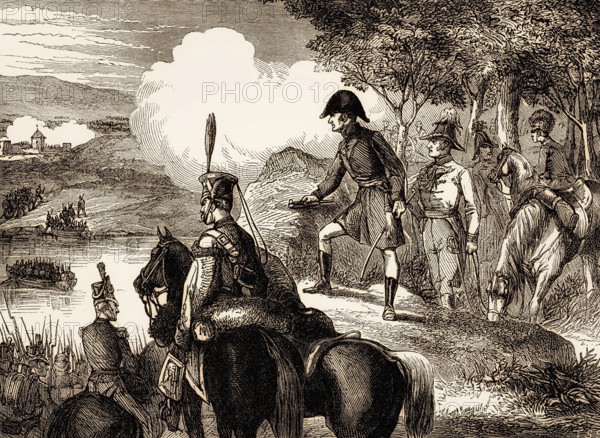 Wellesley crossing Douro River, Second Battle of Oporto, 12 May 1809, From British Battles on Land