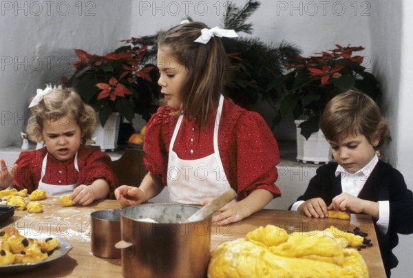 Crown princess Victoria of Sweden. Pictured with her sister princess Madeleine and brother prince