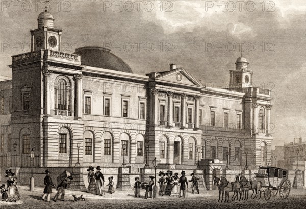 Register House, Princes Street, Edinburgh, Scotland, 19th century, from Modern Athens by Th. H.