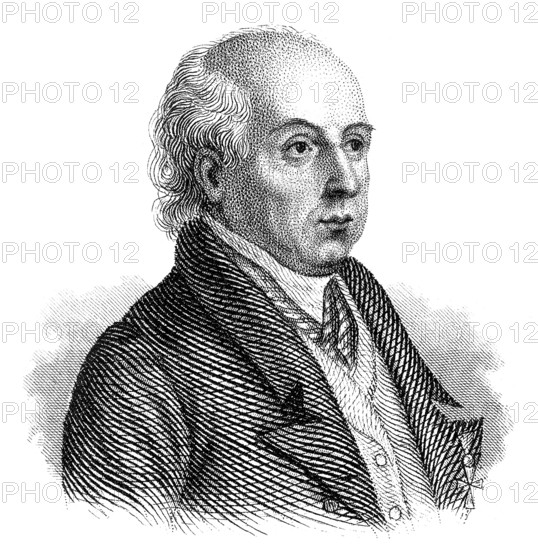 Portait of Joseph Franz Freiherr von Jacquin or Baron Joseph von Jacquin, 1766- 1839, an Austrian