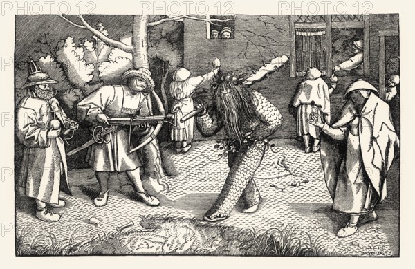 The Masquerade of Orson and Valentine, 1566, Pieter Bruegel the Elder, facsimile of the 19th
