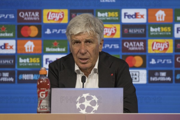 Football match, Coach Gian Piero GASPERINI Atalanta Bergamo at the press conference after the