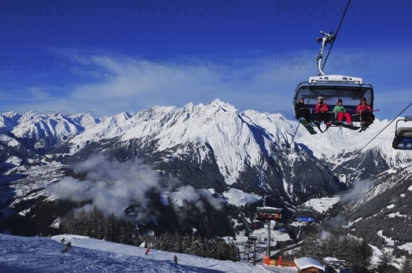 Breath taking panoramic view from the ski area of Kals-Matrei over 60 peaks higher than 3000 metres
