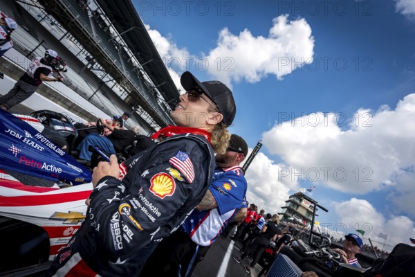 SANTINO FERRUCCI (14) of Woodbury, Connecticut prepares to qualify for the 108th Running of the