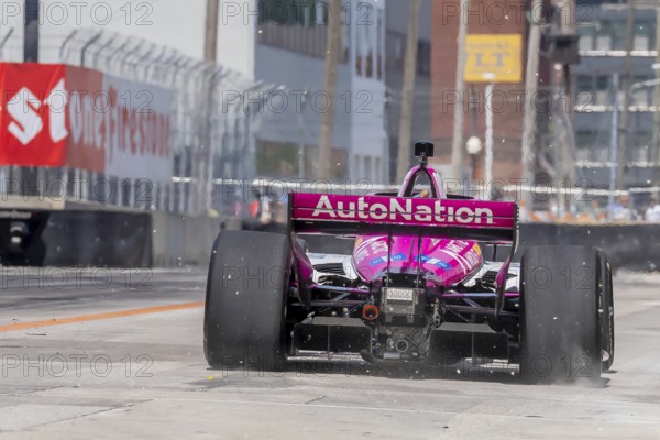 INDYCAR driver, HELIO CASTRONEVES (06) of Sao Paulo, Brazil, travels through the turns in his Meyer