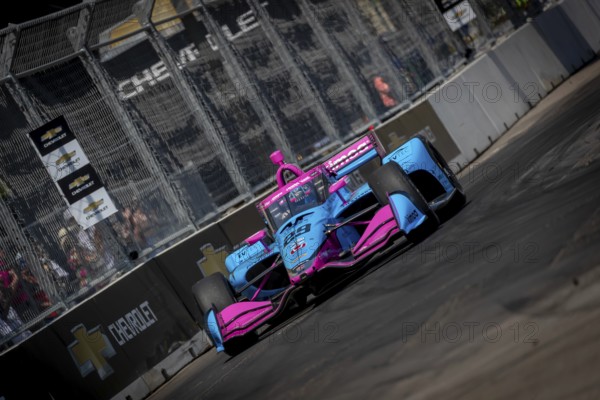 INDYCAR driver, DEVLIN DeFRANCESCO (29) of Toronto, Canada, travels through the turns in his