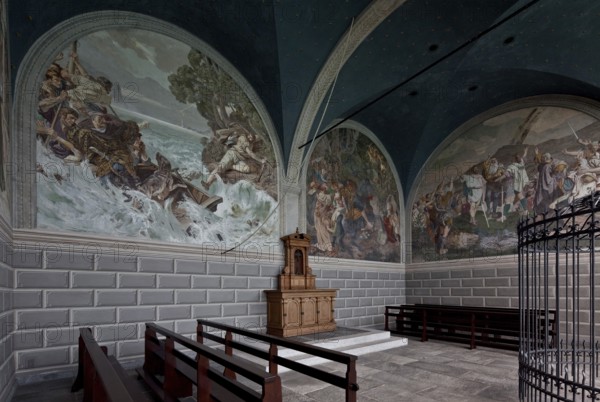 Built in 1879-80 Interior from the north-west, it is decorated with four frescoes by the Basel