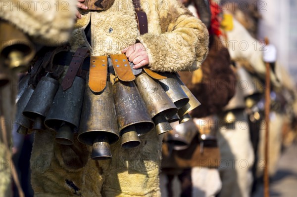 Participants take part in the International Festival of Masquerade Games Surva. The festival