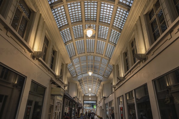 Ostend, West Flanders, Belgium, 10 26 2019 The James Ensor Gallery, a shopping mall in art nouveau