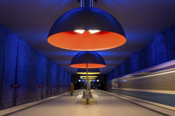 MUNICH, Germany, JANURAY 01, 2023, Scenic subway station Westfriedhof in Munich, Bavaria, Germany,