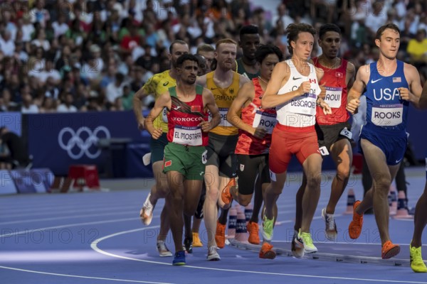 FAID EL MOSTAFA (MAR) of Morocco, competes in the Men's 3000m Steeplechase Round 1 at the Stade de