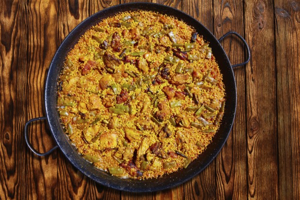 Paella from Spain rice recipe from Mediterranean