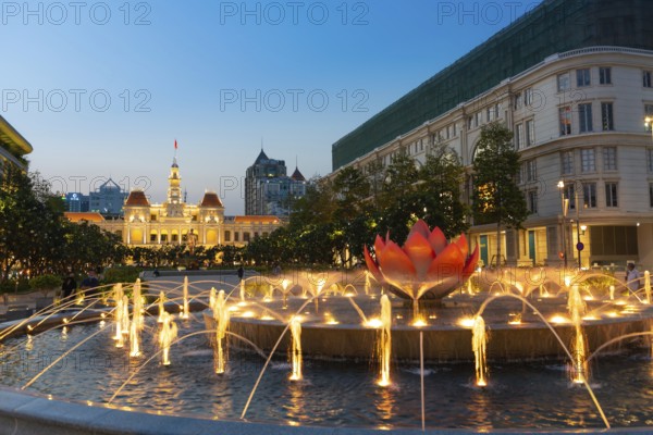 Fountain And Square Near Ho Chi Minh City Hall, Vietnam, Asia