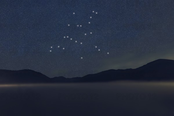 Hercules star constellation, Night sky, Cluster of stars, Deep space, Celestial Strongman,