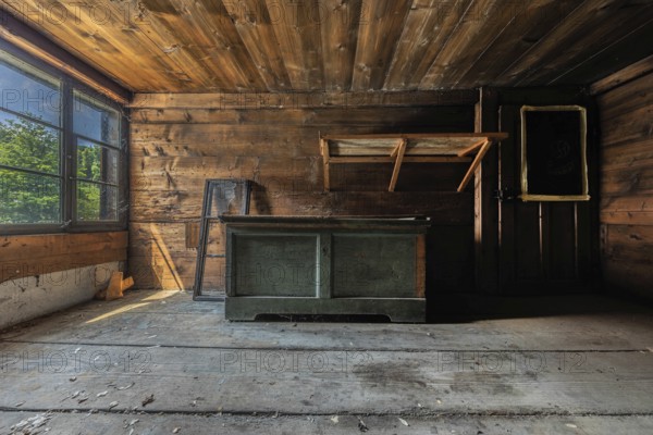 A room in a house built around 1750 that has since been demolished. Menznau, Lucerne, Switzerland,