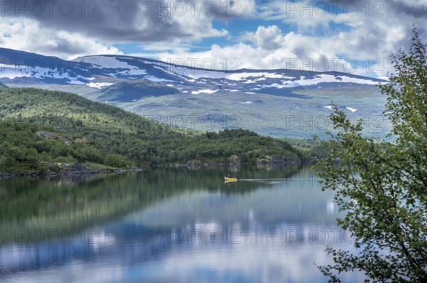 Fascinating natural landscape in Jotunheimen in the summertime in Norway. Great natural landscape