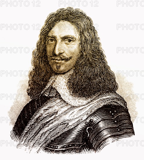Portrait of Henri de la Tour d'Auvergne, Vicomte de Turenne, 1611 - 1675, Marshal General of