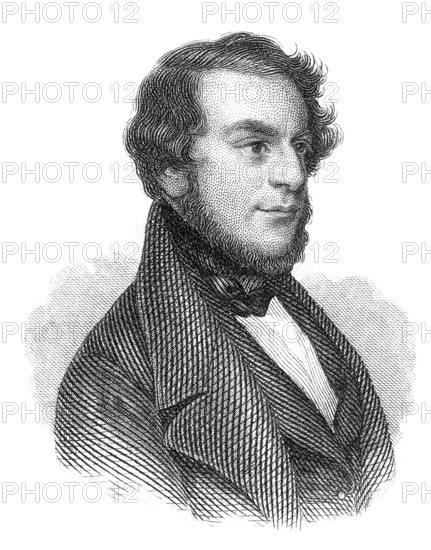 Portrait of Johann Gabriel Seidl, 1804 - 1875, Austrian archeologist, poet, storyteller and