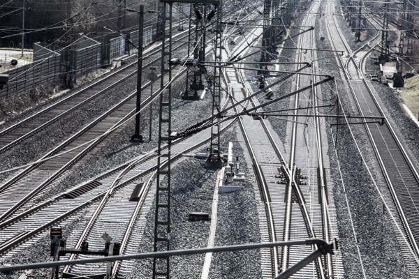 The Hanover–Würzburg high-speed railway, Nörten-Hardenberg, district of Northeim, Lower Saxony,