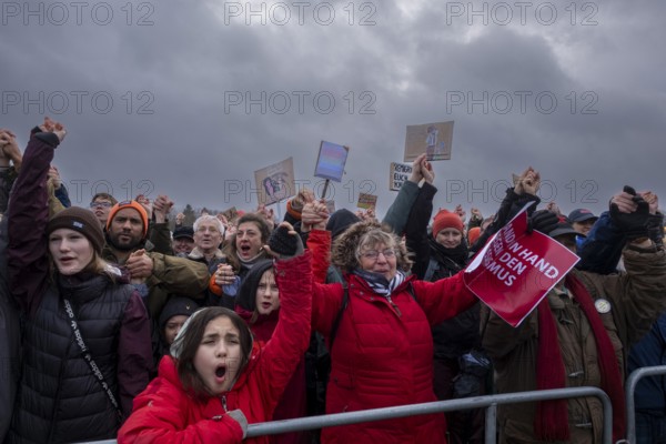 Germany, Berlin, 3 February 2024, Protest against the rise of right-wing extremism, called by the