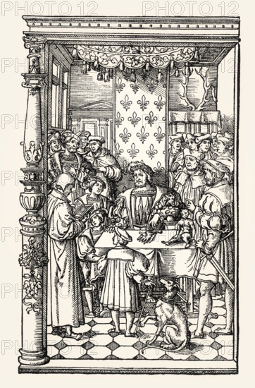 Title page by Geofroy Tory, Les Trois premiers Livres de l'Histoire de Diodore Sicilien, Mechault