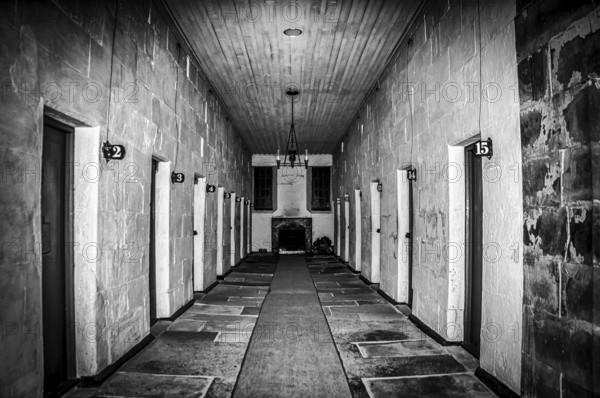 Port Arthur, Tasmania, Australia on June 8, 2013: View on cell block in historic Port Arthur penal
