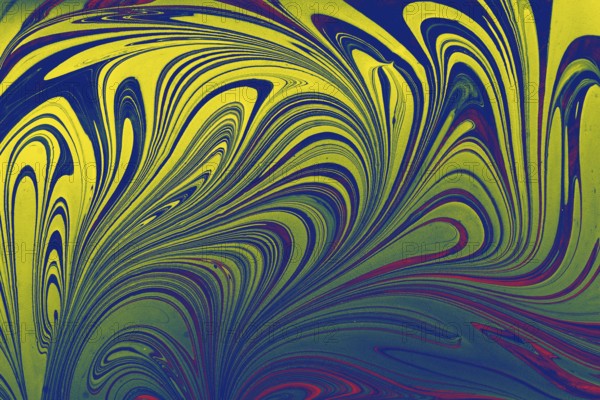 Ebru marbling handmade art, traditional Ebru technique. abstract background of marble liquid ink