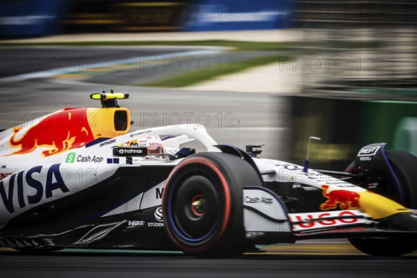MELBOURNE, AUSTRALIA - MARCH 15: Yuki Tsunoda of Japan drives the Visa Cash App Racing Bulls F1