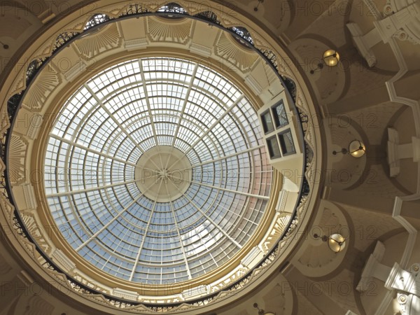 Blackpool, Lancashire, United Kingdom, 5 March 2022: the glass dome inside the entrance of the