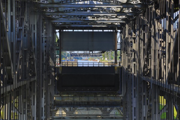Niederfinow boat lift, Oder-Havel Canal, Havel-Oder Waterway, Brandenburg, Federal Republic of
