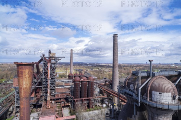 Landscape park Duisburg Nord (Landschaftspark Duisburg Nord) in Germany. It is a public park