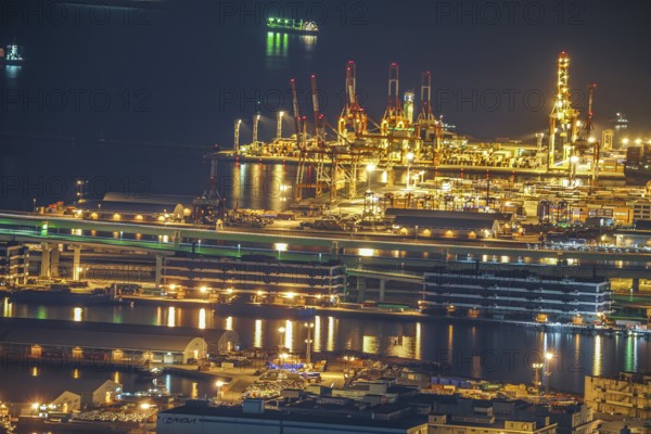 Keihin industrial zone which is visible from Yokohama Landmark Tower. Shooting Location: