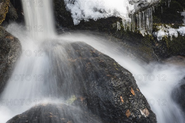 Flowing stream, Dundret Nature Reserve, Gällivare, Norrbotten, Lapland, Sweden, September 2014,
