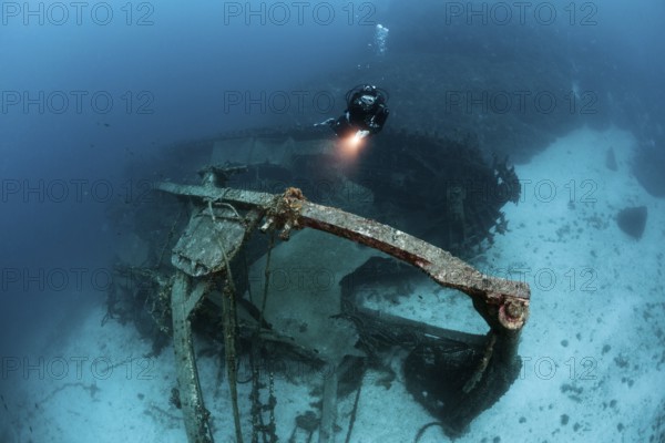 Scuba Diver at Fortunal Wreck, Vis Island, Mediterranean Sea, Croatia | Scuba Diver at Fortunal