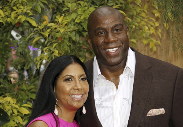 Earlitha Kelly and Magic Johnson at the Los Angeles premiere of 'The Legend Of Tarzan' held at the
