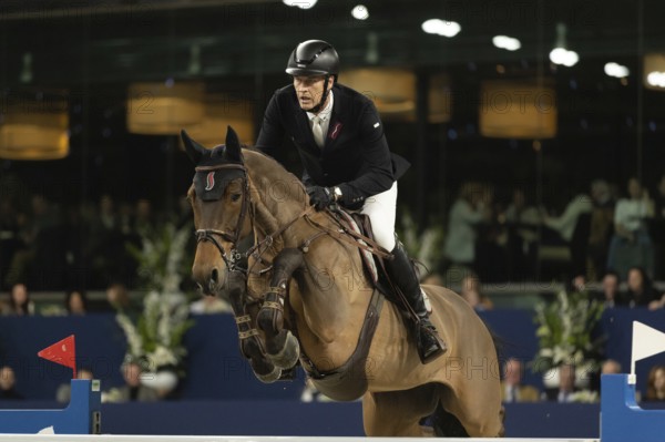 Marc Houtzager of Netherlands competes in 1.60m FEI Jumping World Cup at Jumping Amsterdam in