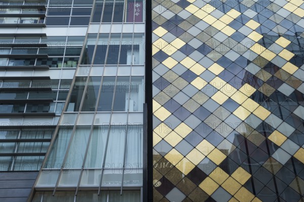 01.01.2018, Tokyo, Japan, Asia, Modern building facades in the Ginza district of the Japanese