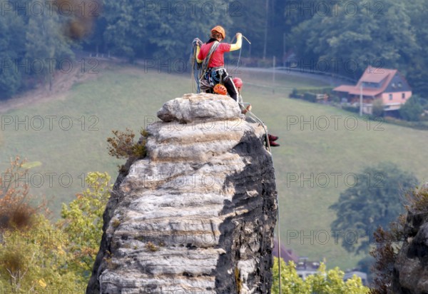 Bastei, rock, rock formation, rock formations, Saxon Switzerland, Saxony, sandstone, East Germany,