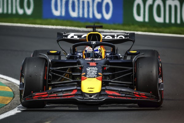 MELBOURNE, AUSTRALIA - MARCH 15: Max Verstappen of the Netherlands drives the Oracle Red Bull
