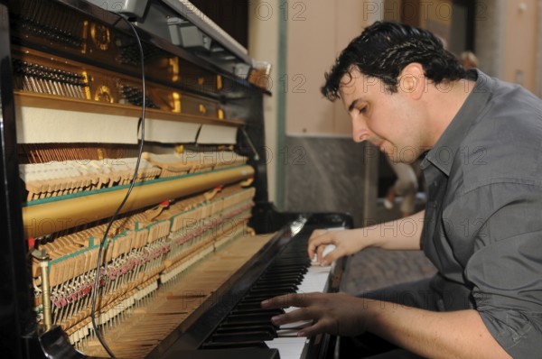 The talented piano man Antonio Davi performing at the 27th Ascona Jazz Festival. The talented piano
