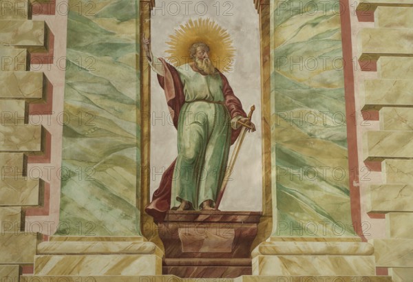 Lüftlmalerei in Mittenwald, St. Peter and Paul, Church, Catholic, Bible, biblical, Mittenwald,